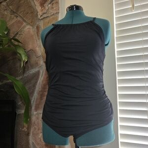 Jantzen Rouched One Piece Siren Halter  Swimsuit